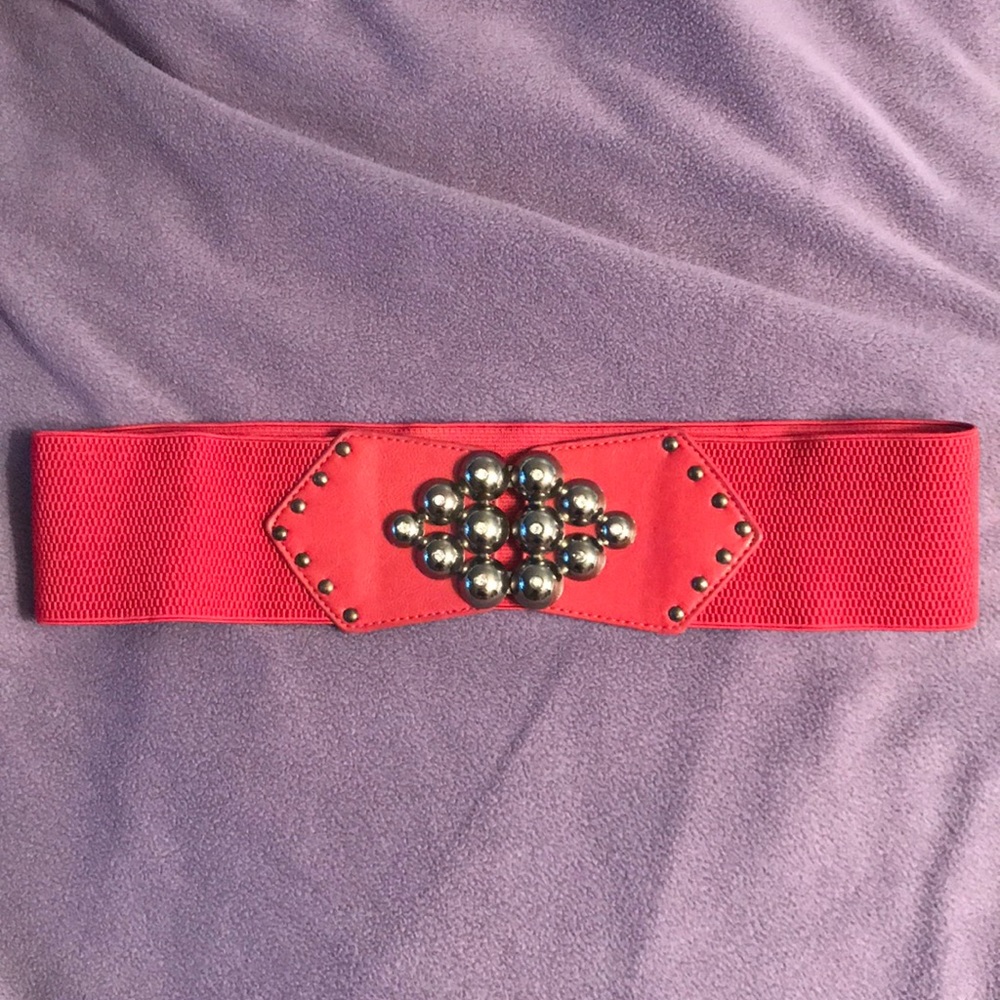 Red waist belt